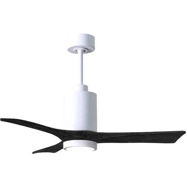 Patricia Ceiling Fan by Matthews Fan Company - Gloss White, PA3-WH-BK-60