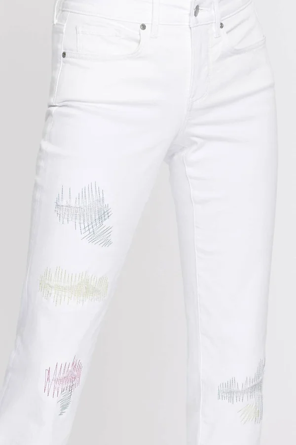Nydj Marilyn Straight Ankle Jeans - Optic White - White - 8