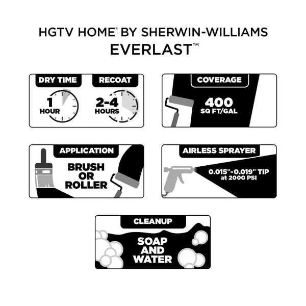 HGTV Home by Sherwin-Williams Everlast Semi-Gloss Magical Exterior Paint (1-Gallon), HGSW1425-833033