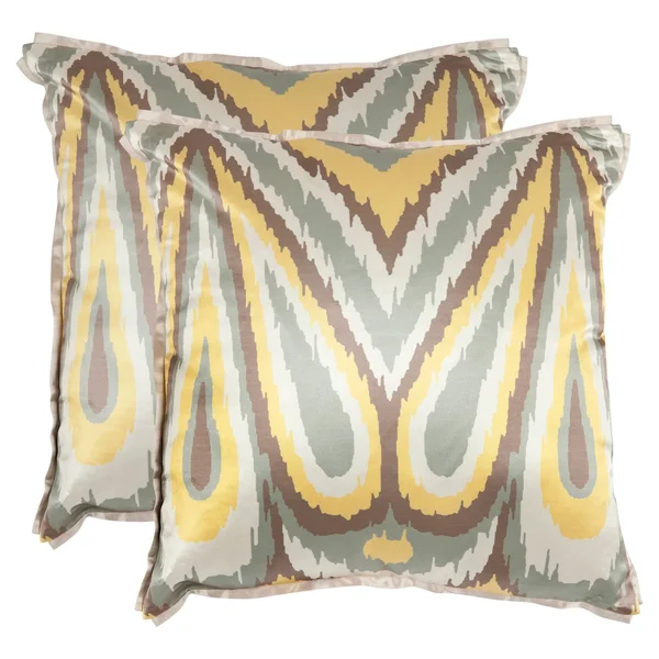 Safavieh Yellow Keri Decorative Throw Pillow Set of 2