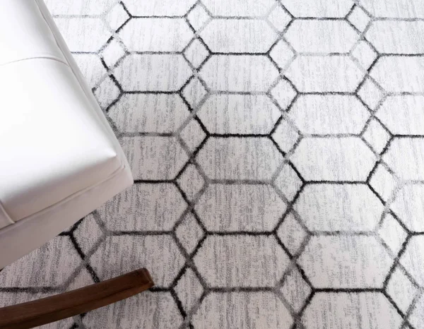 Unique Loom Matrix Trellis Tile Rug - Size: 7& 0 x 10& 0, Gray