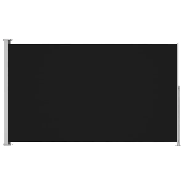 vidaXL Patio Retractable Side Awning 86.6x22x118.1x22 Black