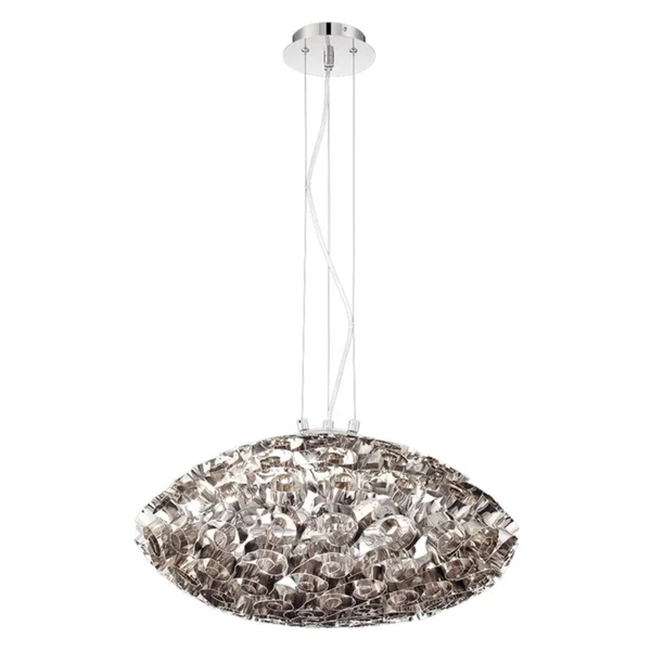 Eurofase Grace 6-Light Chandelier, Nickel Finish (Metal)