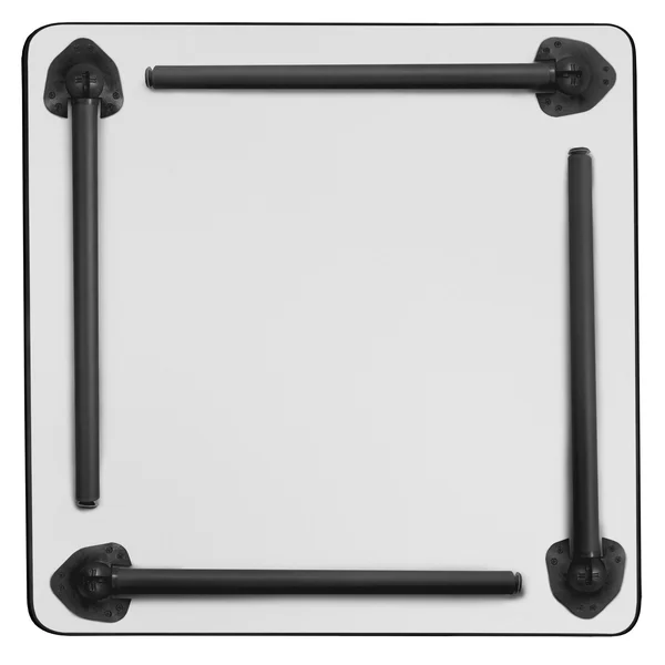 Regency Kee 48x22 Square Folding Breakroom Table- Grey/ Black