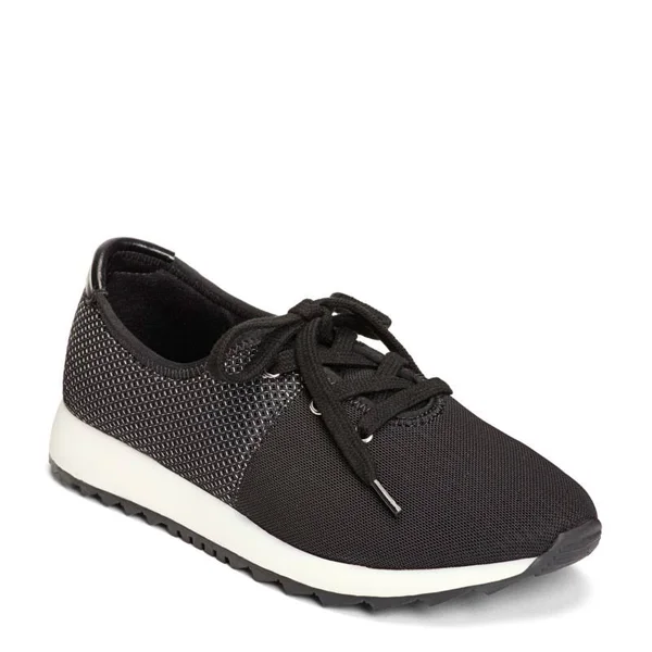 Aerosoles Women's in A Flash Sneaker - Black Fabric, Size 6.5