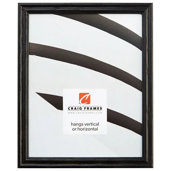 Craig Frames Wiltshire 200, Traditional Black Hardwood Picture Frame, 5 x 29 inch