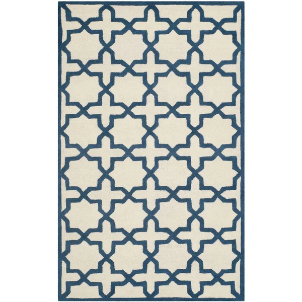 Safavieh Cambridge Rug CAM125 Ivory, Navy, 2&3x22 x 3&9x22