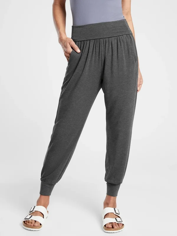 Athleta Women's Studio Jogger Black Heather Size XL