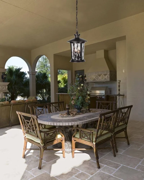Craftmade Summerhays 3-Light Outdoor Pendant Oiled Bronze Gilded