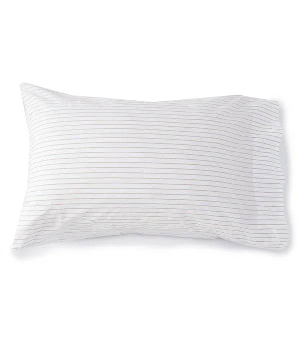 Ralph Lauren Prescott Stripe Flat Sheet - Queen - Summer Blue/White