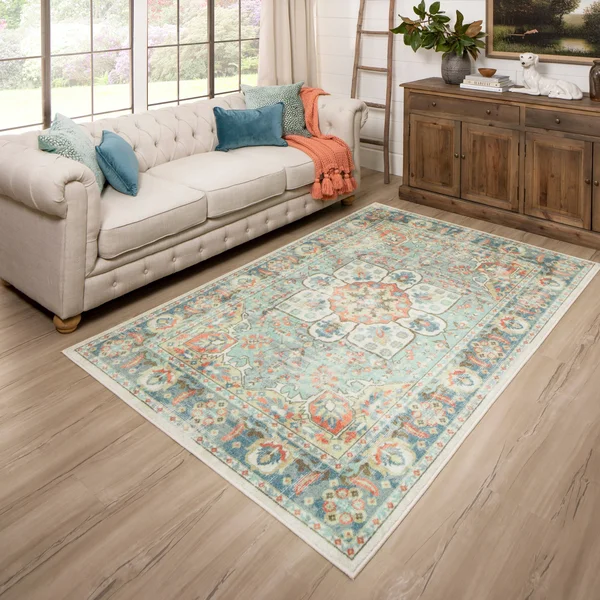 Mohawk Prismatic Sevan Blue 10& x 14& Area Rug