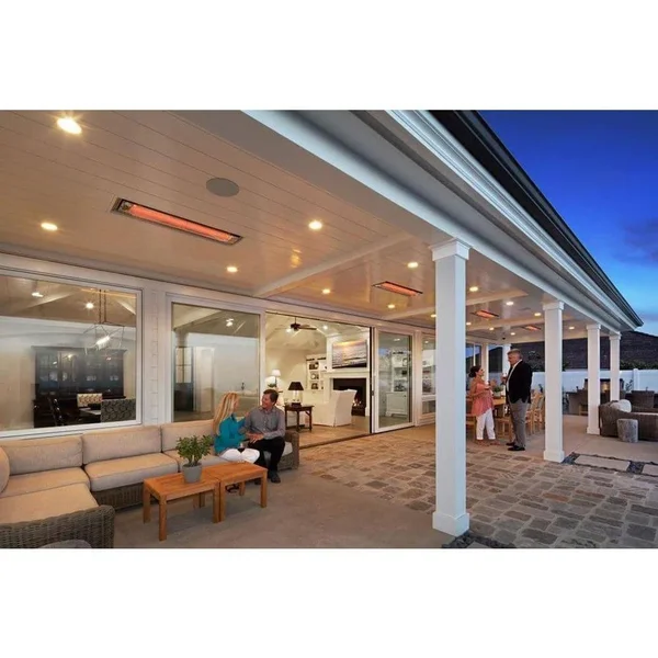 Infratech WD-Series 39x22 4000W Dual Element Electric Infrared Patio Heater - 480V - Beige - WD4048BE