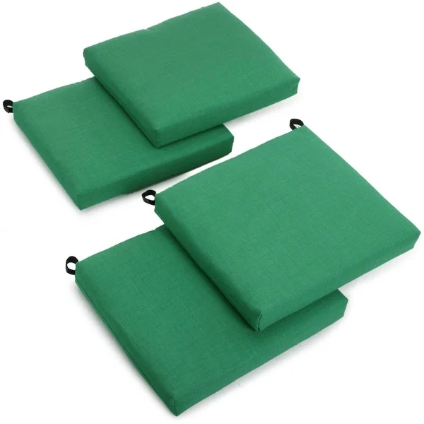 Blazing Needles 20-inch Indoor/Outdoor Chair Cushion (Set of 4) - Tangerine Dream