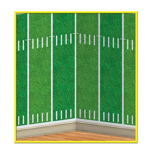 Pack of 6 Green Football Field Photo Backdrop Party Decorations 30'
