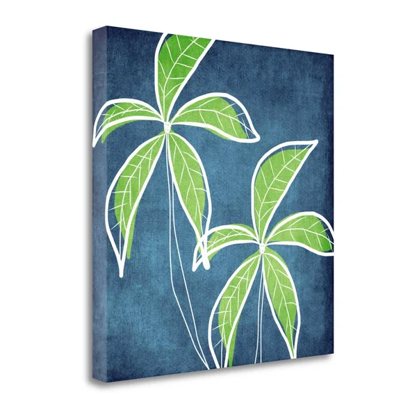 Tangletown Fine Art Palm Trees by Linda Woods, Fine Art Giclee Print on Wrap Canvas, 24x24x22