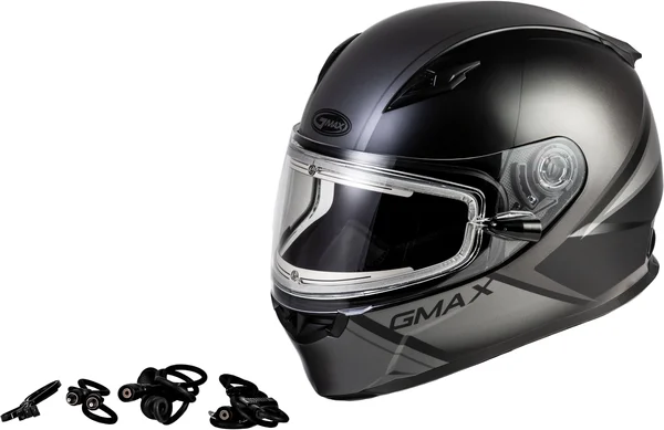 GMAX G4491504 FF-49S Hail Snow Helmet W/ELEC Shield Matte Black/Grey SM