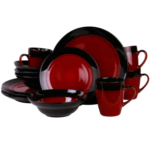Elama 16-Piece Stoneware Dinnerware Set, Tanizia