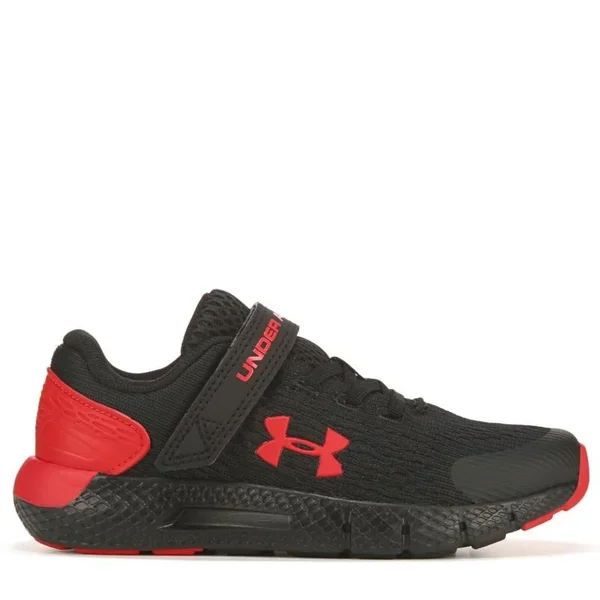 Under Armour Charged Rogue 2 Running Shoe - Kids& - Boy's - Black/Red