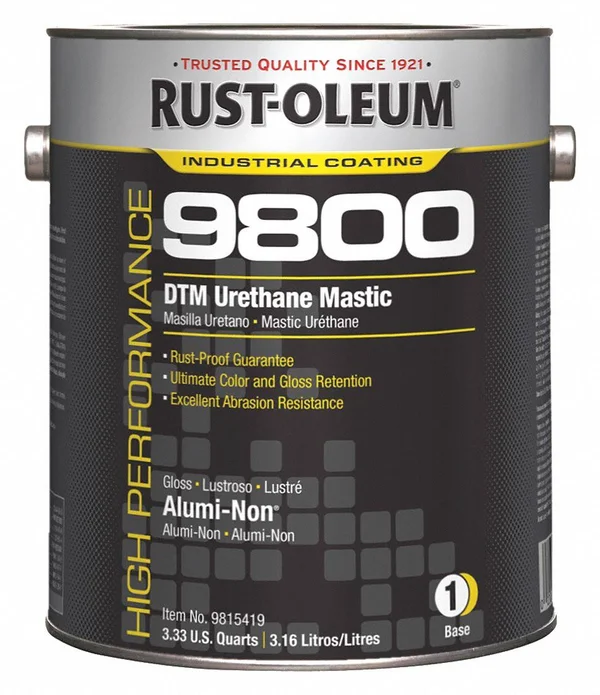 Rust-Oleum 9815419 9800 Urethane Mastic - Alumi-NON, 1 gal.
