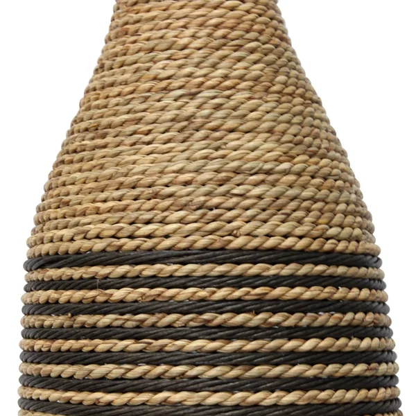 36x22H Two-Tone Woven Rattan Floor Vase