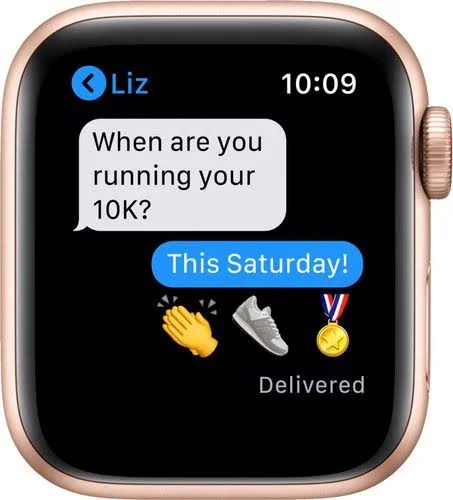 Apple Watch SE - 40mm - GPS + Cellular - Gold Aluminum Case - Pink Sand Sports Band