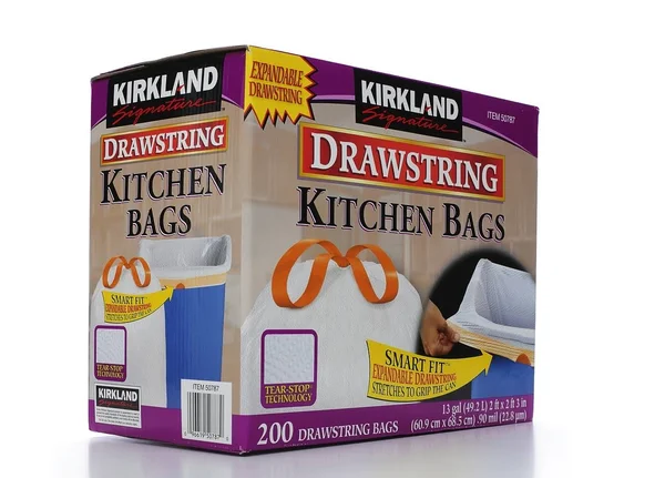 Kirkland Signature Drawstring Kitchen Trash Bags - 13 Gallon - 200 Count