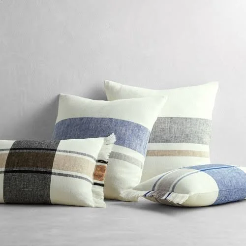 Linen Yarn Dyed Pillow COVER, 14x22 x 22