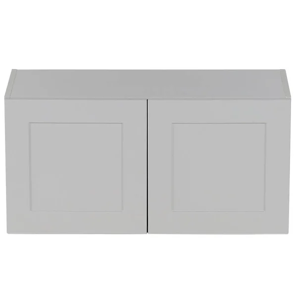 Hampton Bay Cambridge Shaker Assembled 30 in. x 15 in. x 12.5 in. Wall Cabinet in Gray