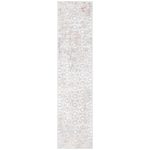 Safavieh Orchard Korina Modern Abstract Rug - 6&7x22 x 6&7x22 Round - Grey/Gold