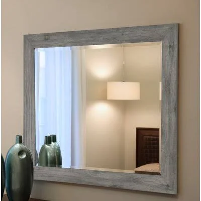 Berinhard Accent Mirror Size: 33.5x22 H x 37.5x22 W, Finish: Gray