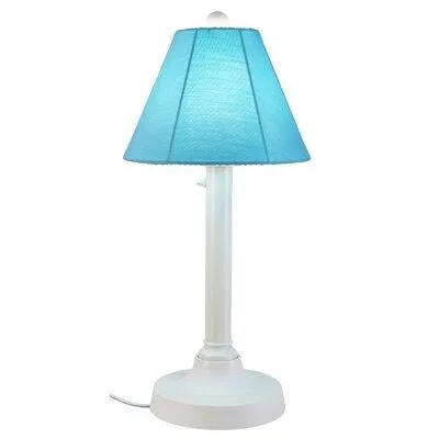 San Juan 30x22 Table Lamp Straw Linen/White 30x22H x 14x22W x 14x22D 26121