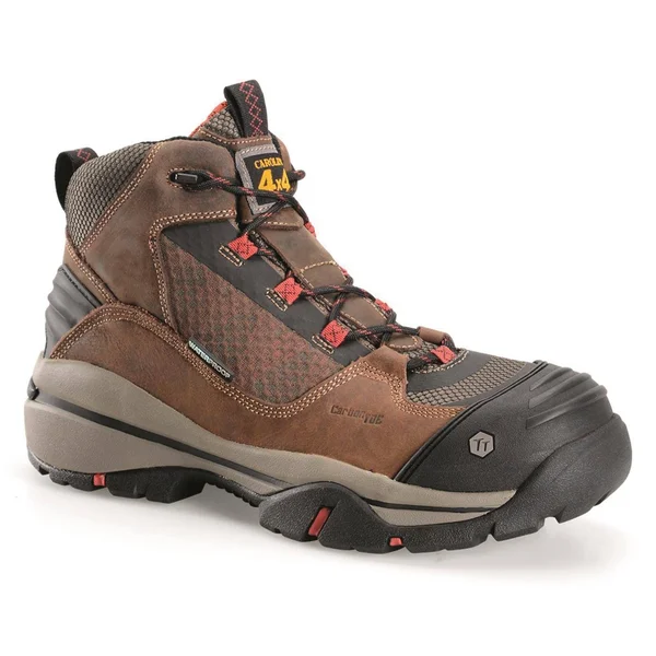 Men's Carolina Ca4551 5 inch Waterproof Composite Toe 4x4 Hiker, Size: 11, Brown