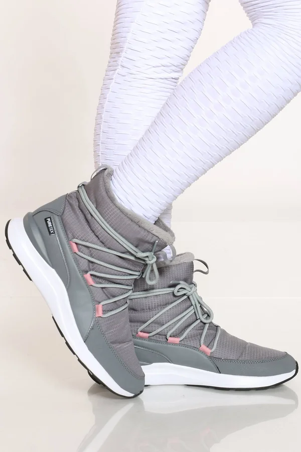 Puma Adela Puretex Women's Winter Boots - 10, Steel Gray/Puma White
