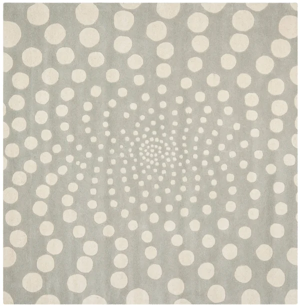 Safavieh Soho SOH766 Grey/Ivory 6& x 6& Round Area Rug