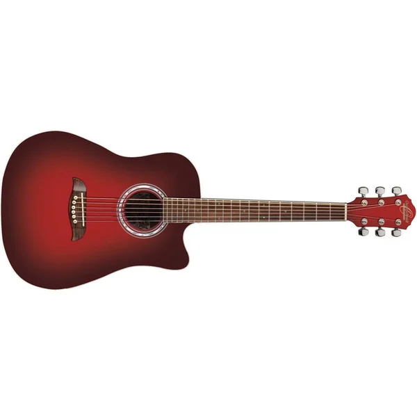 Oscar Schmidt Od45crdbpak Acoustic Guitar Pack w/Bag - Red Burst