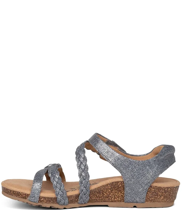 Aetrex Jillian Pewter Leather 5.5 M