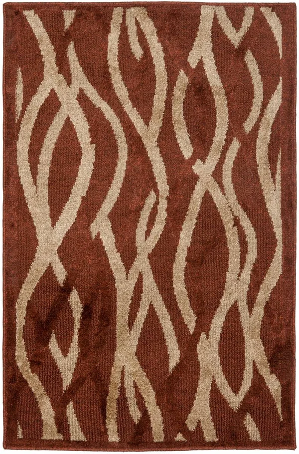 Safavieh Kashmir Rust, Ivory Rug; 5& x 8&