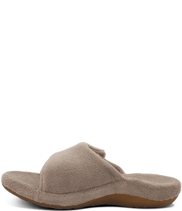 Aetrex Shelby Open Toe Slipper Black, 37