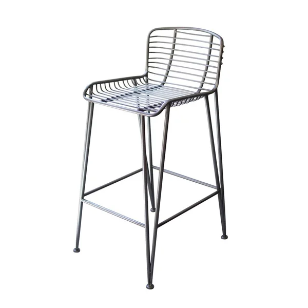 My Swanky Home Low Back 28 inch Tubular Metal Bar Stool - 18" x 18" x 38"