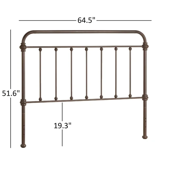 Inspire Q Giselle Antique Graceful Victorian Metal adboard by Classic, Size: King, White