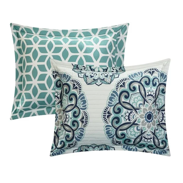 Chic Home Miranda 8 Piece Reversible Quilt Set - Size: King, Green