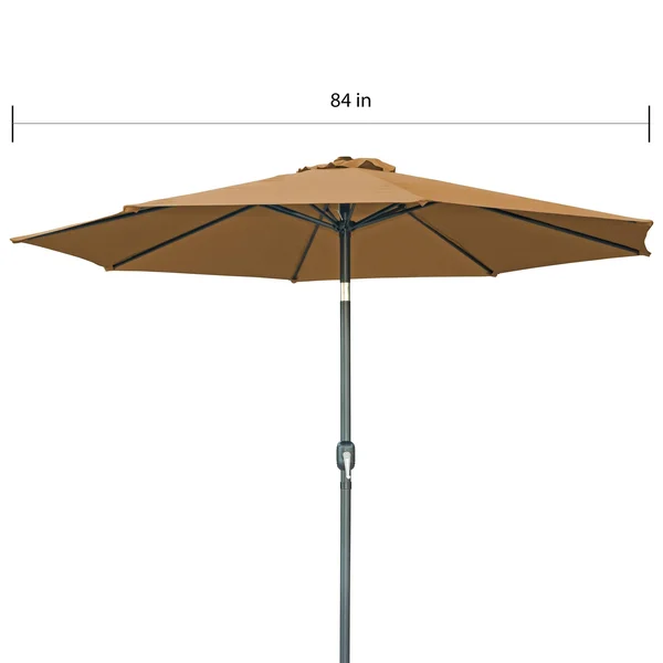 Trademark Innovations Tilt Crank Patio Umbrella, 7&, Tan