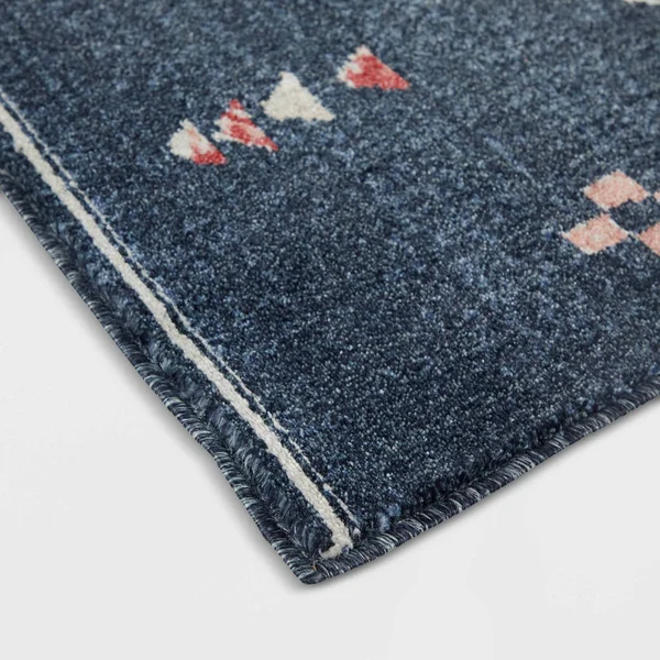 2&x7& Runner Dorset Plush Geo Rug Navy - Threshold