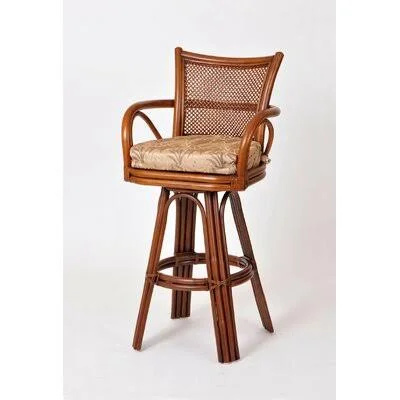 Bayou Breeze Teodora 24x22 Full Back Swivel Bar Stool