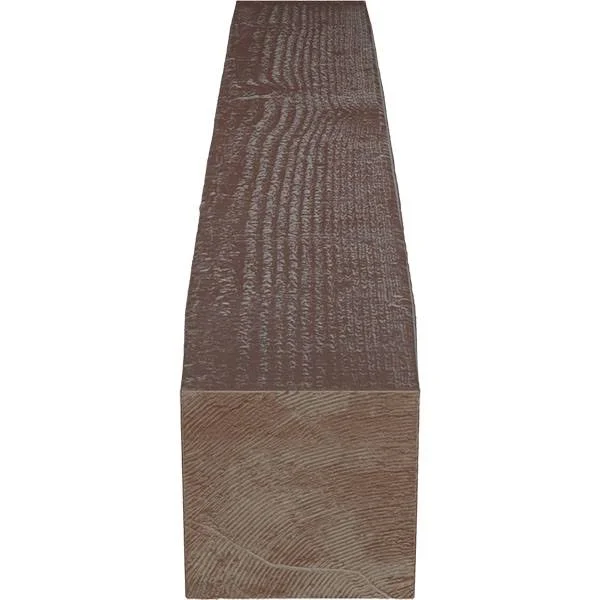 Ekena Millwork MANURS04X08X48AE 4x22H x 8x22D x 48x22W Rough Sawn Faux Wood Fireplace Mantel, Aged Pecan