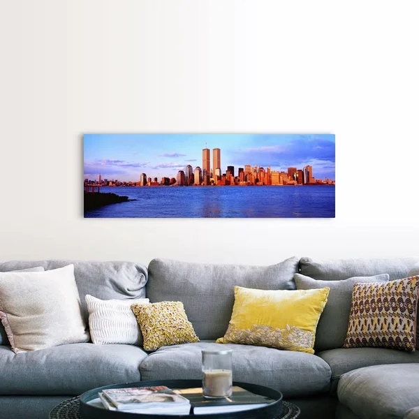 New York City, Skyline with World Trade Center, Canvas Wall Art, 60x20, Great Big Canvas