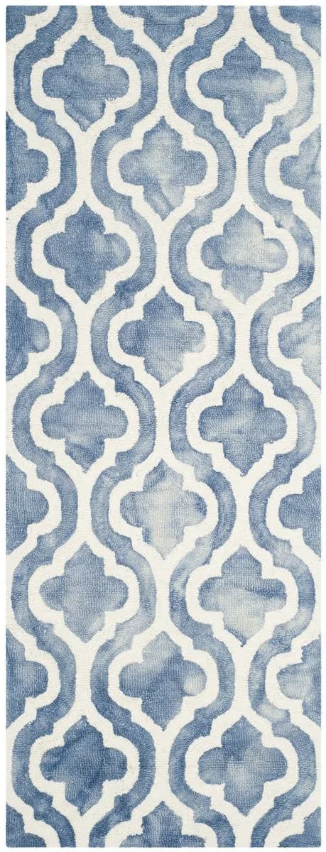 Safavieh Dip Dye DDY537K Blue, Ivory Rug 2&3x22 x 6& Runner