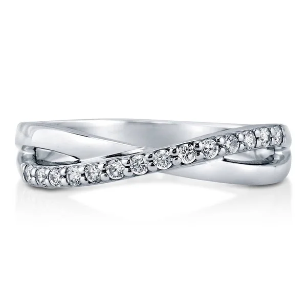 BERRICLE Sterling Silver Cubic Zirconia CZ Infinity Anniversary Fashion Right Hand Ring Size 6.5