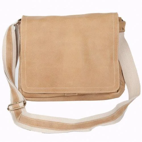 David King & Co. North South Laptop Messenger - Distressed Tan, 14in x 3.5in x 12in
