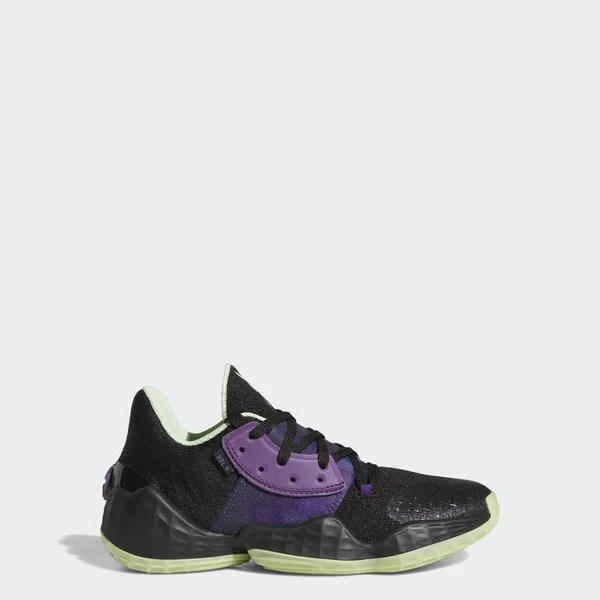 Adidas Harden Vol. 4 Shoes Core Black 3.5 Kids - Basketball Shoes